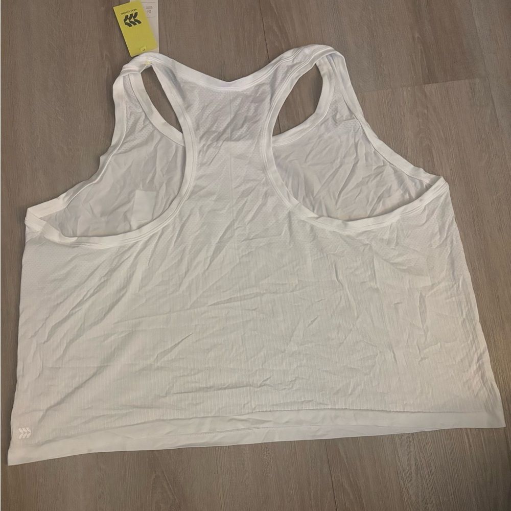 All in Motion White seamless race back Women's Tank Top - Picture 2 of 3